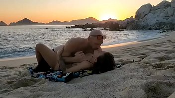 Kissa Sins missionary sex on beach